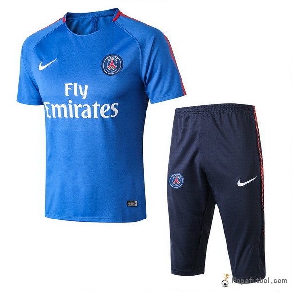 Camiseta Entrenamiento Paris Saint Germain Conjunto Completo 2017/18 Azul Claro